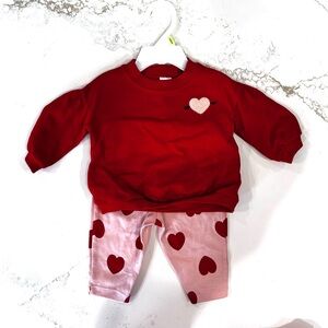 Carter's Red and Pink Heart Matching Set